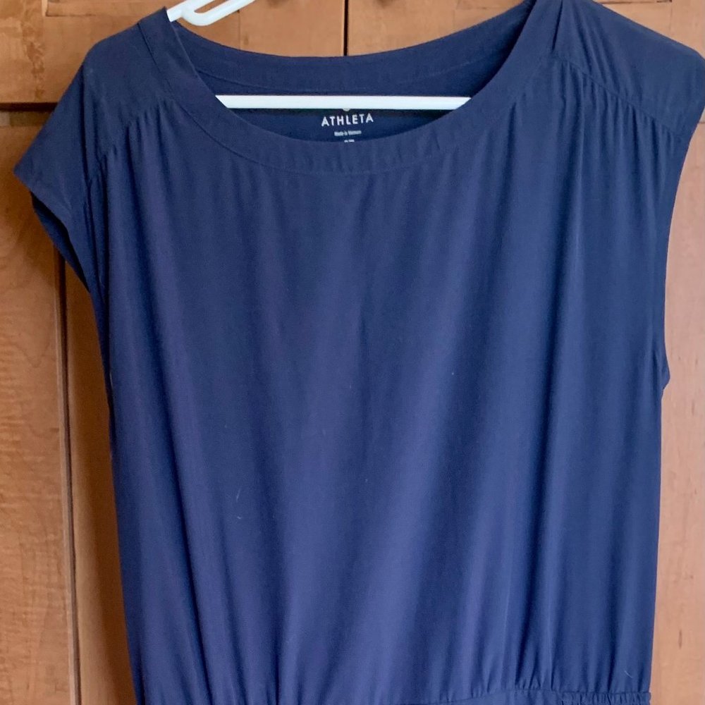 COPY - Navy Athleta Drawstring Dress with Cap sleeves 8T